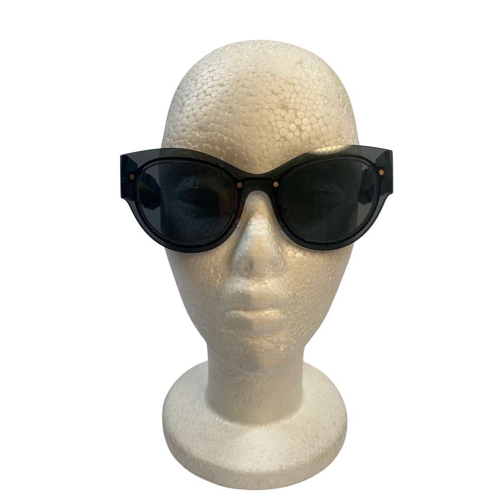 Versace Sunglasses Women MOD 2234 Black Gold Medusa Head Cat Eye Italian Luxury